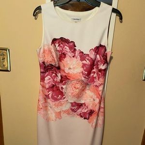 Calvin Klein flower knee length dress